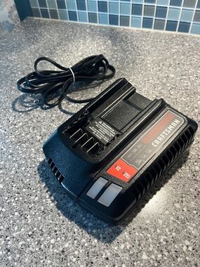 Craftsman Black Battery Charger with Red Accent- Smaller Size
